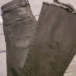 Free People Black wash Flare Jeans sz 25 NWT .